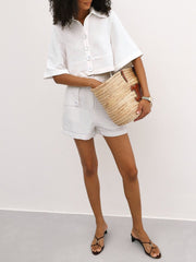 Antalya Wide Sleeve Premium Day Shirt | White