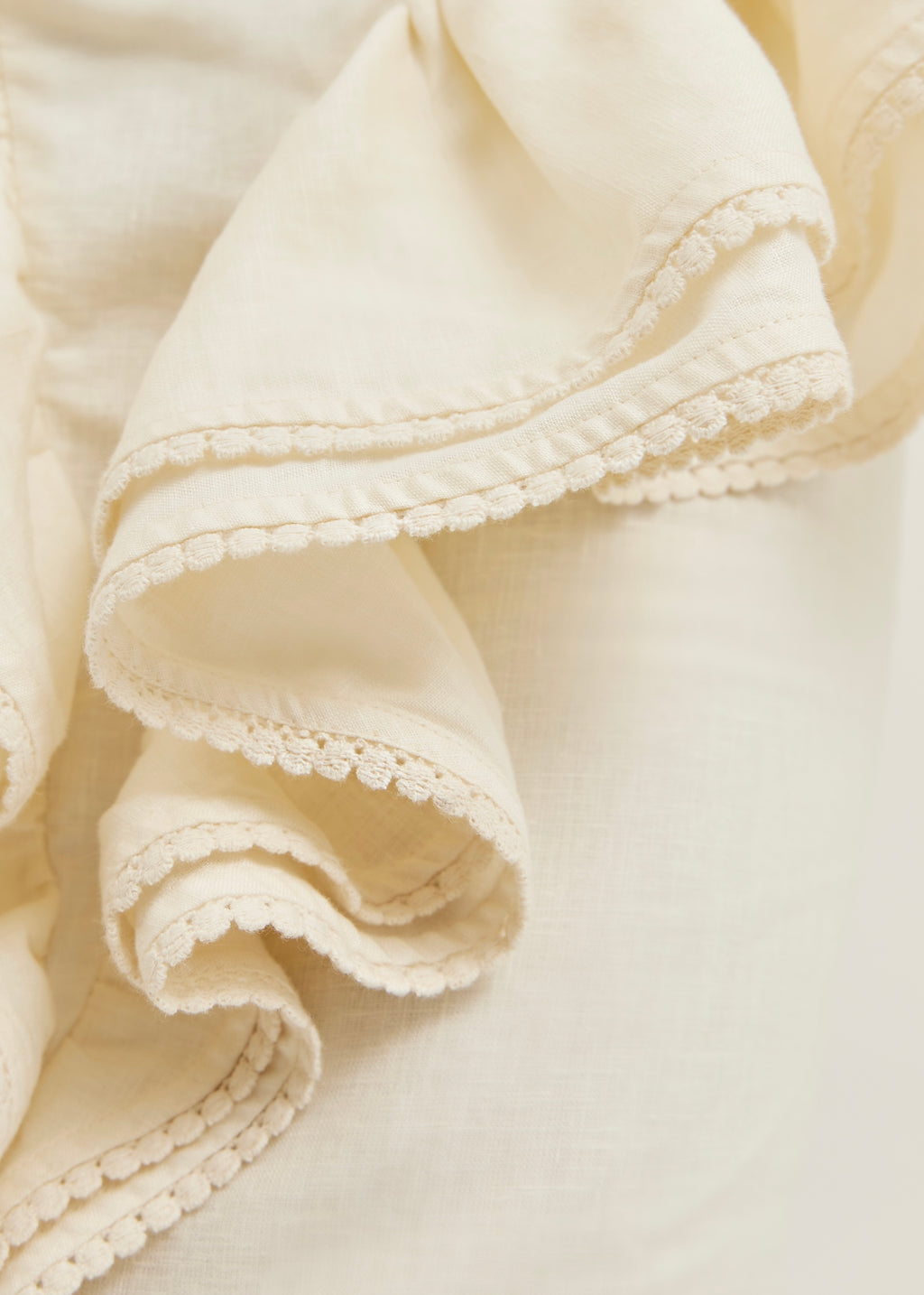 Rania Side Peplum Linen Dress | Cream