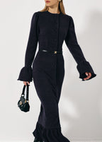 Mercier Peplum Dress | Navy