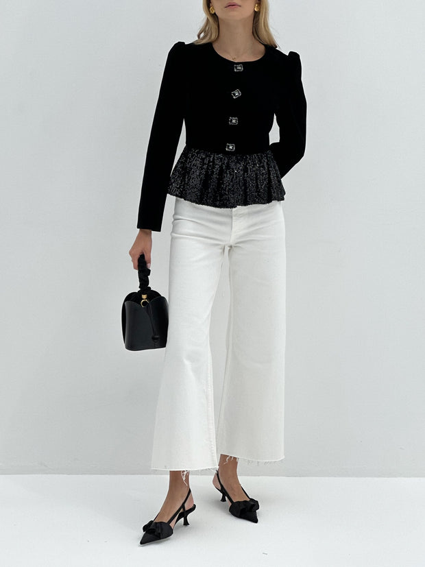 Karrie Velvet & Sequin Jacket