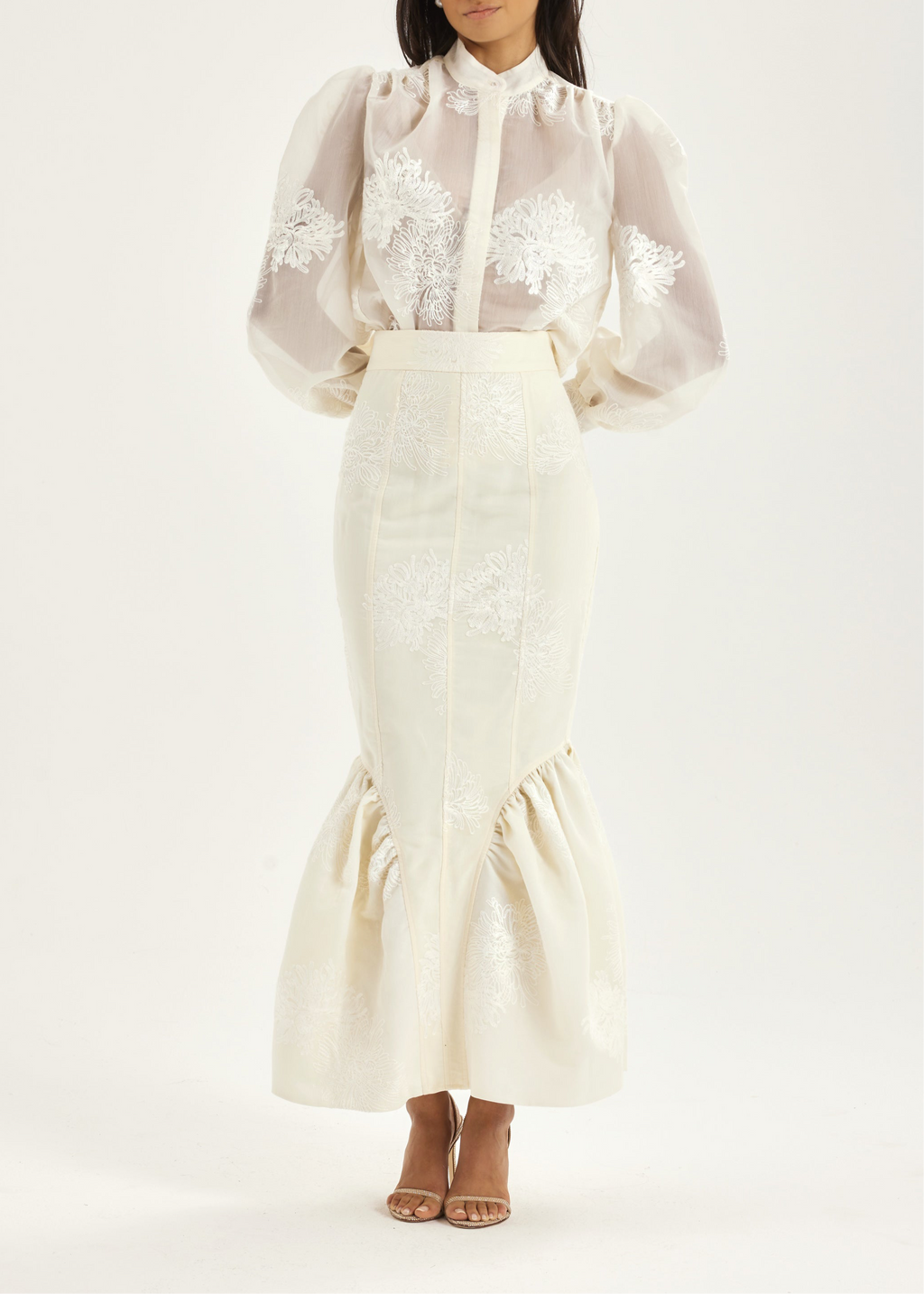 Sophia Embroidered Blouse | French Vanilla