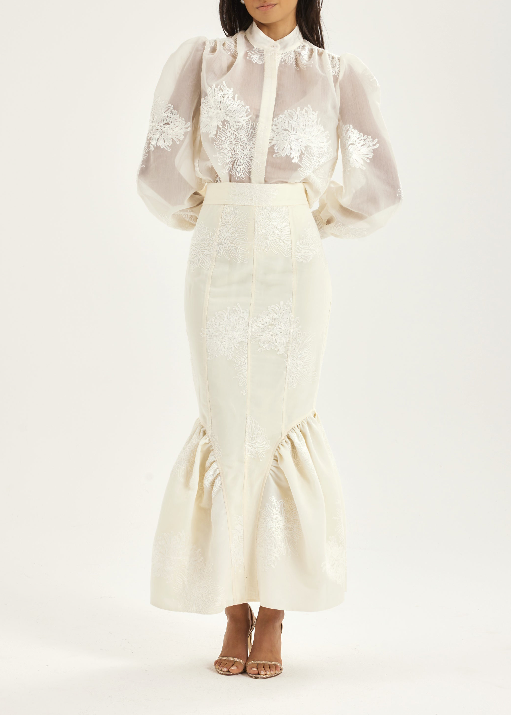 Sophia Embroidered Blouse | French Vanilla