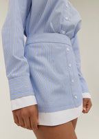 Nina Chic Stripe Skort | Blue/White
