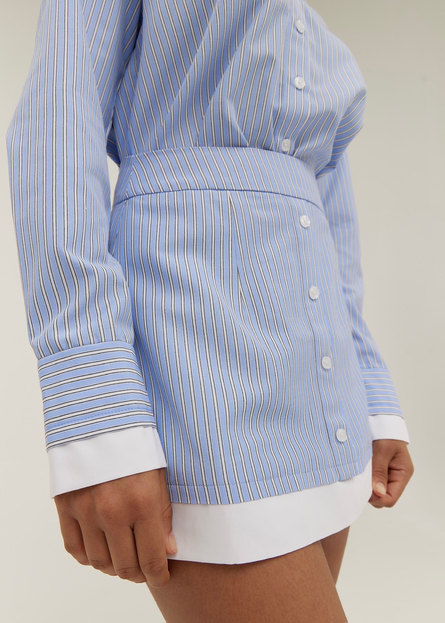 Nina Chic Stripe Skort | Blue/White