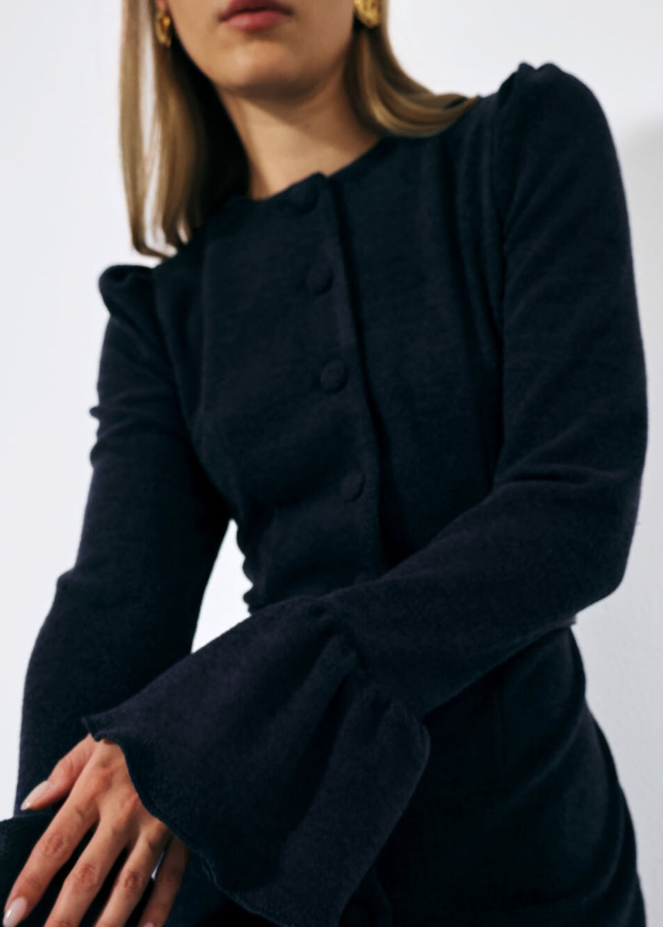 Mercier Peplum Dress | Navy