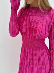 Pink Milano Pleat Stretch Dress Vita Grace