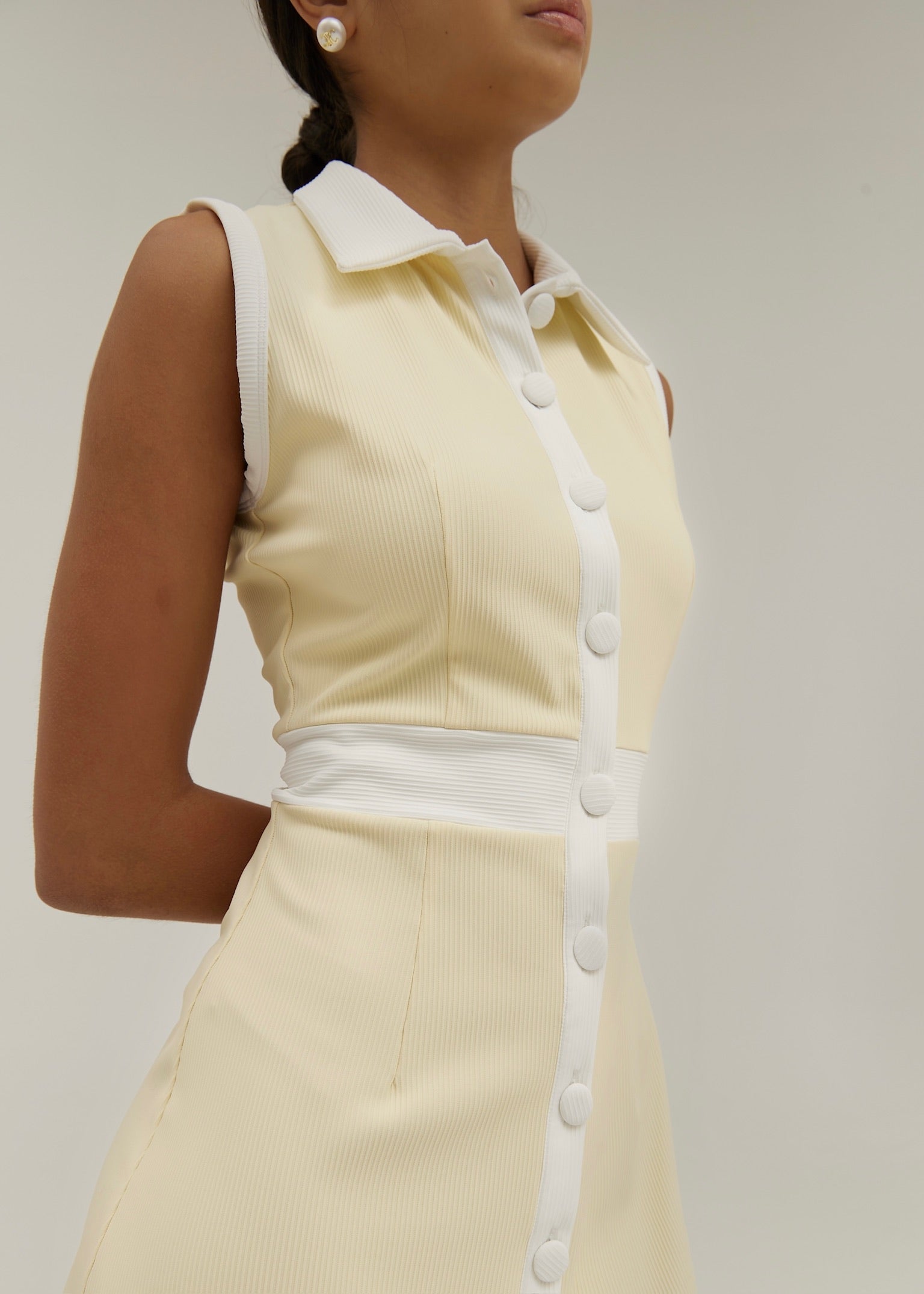 Andie Resort Sundress | Lemon/White