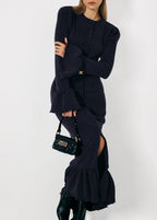 Mercier Peplum Dress | Navy