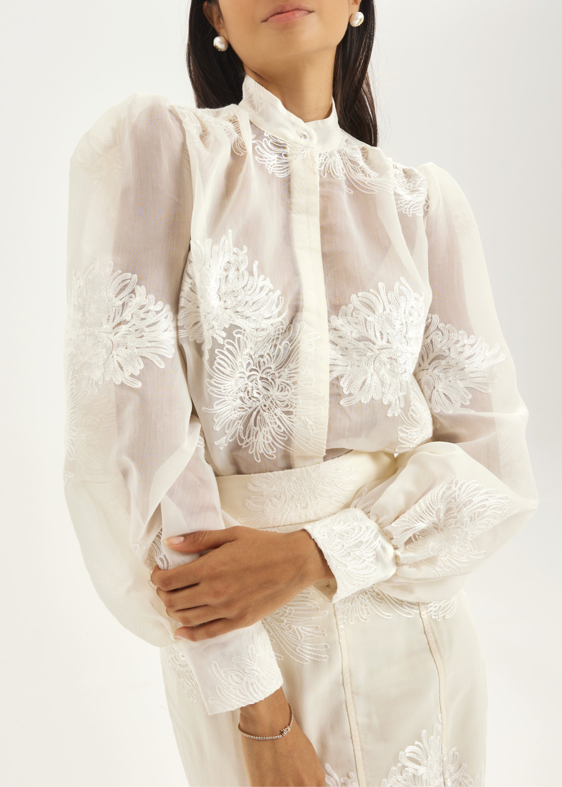 Sophia Embroidered Blouse | French Vanilla