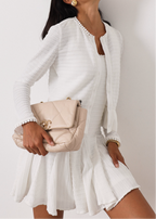 Camille Knitted Elegance Dress | White