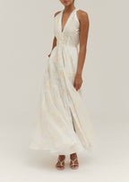 Sophia Sleeveless Icon Elegance Midi/Maxi Dress | Ivory