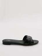 Giada Patent Leather Slides | Black
