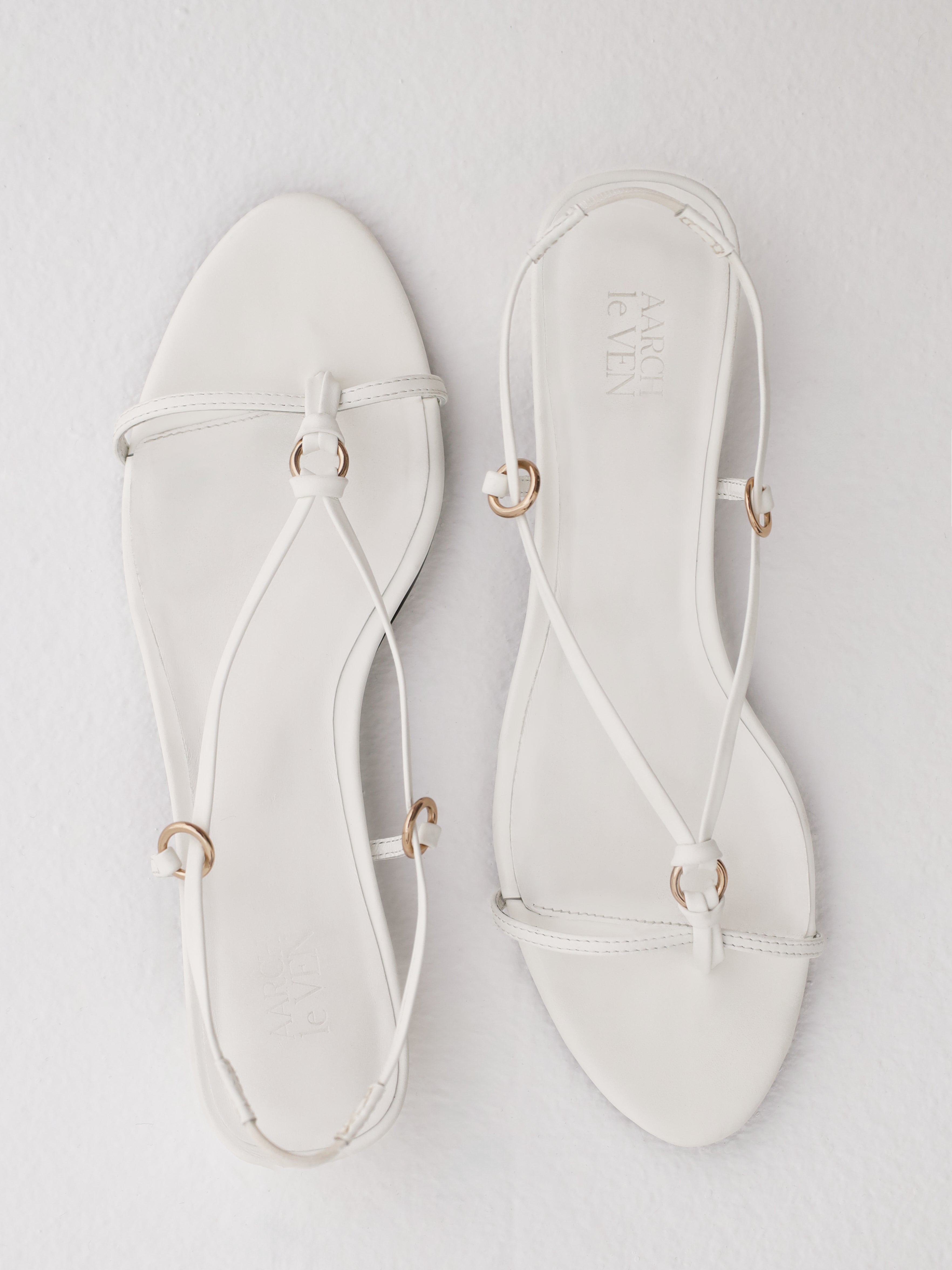 Camilla Strappy Leather Sling Back Sandal | White