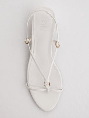 Camilla Strappy Leather Sling Back Sandal | White