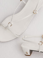 Camilla Strappy Leather Sling Back Sandal | White