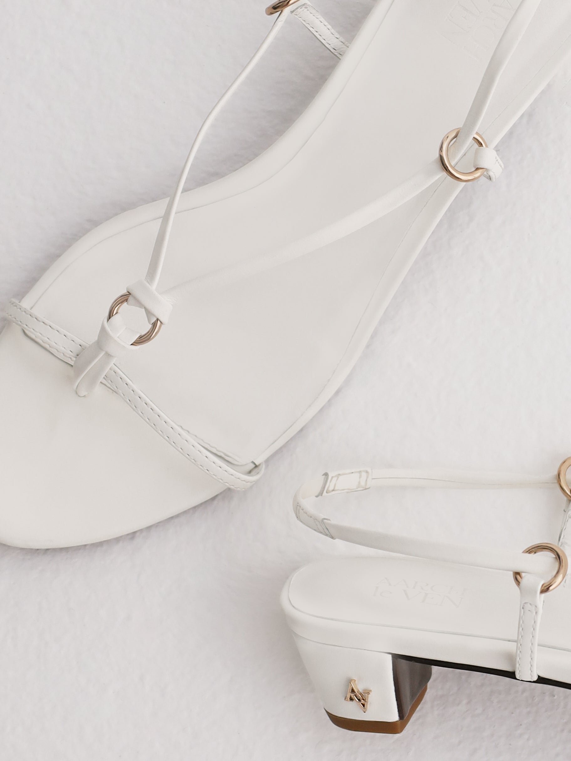 Camilla Strappy Leather Sling Back Sandal | White