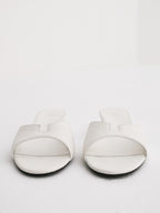 Sofia ALV Leather Block Heel Mules | White