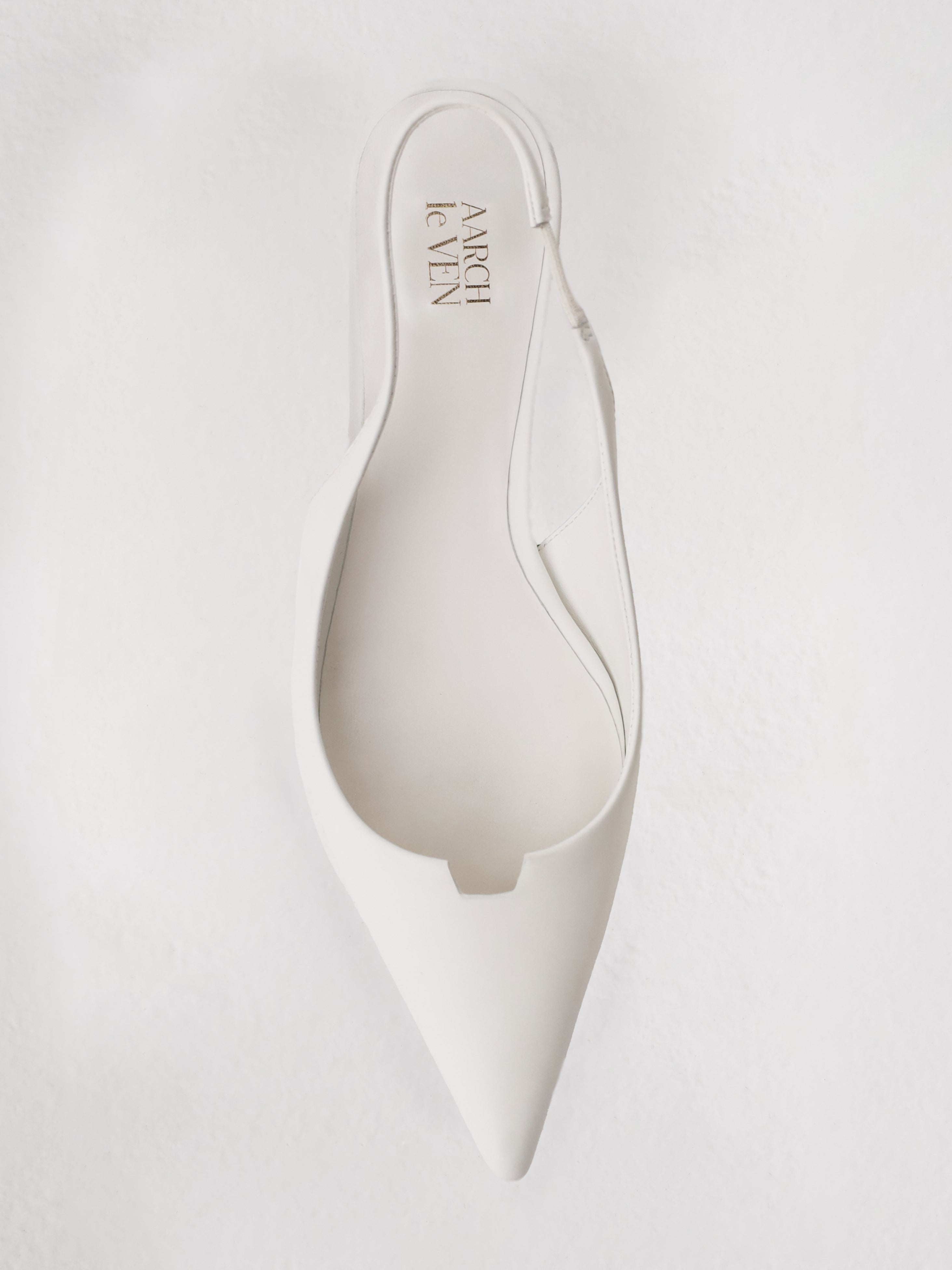 Giulia ALV Leather Sling Back Pumps | White