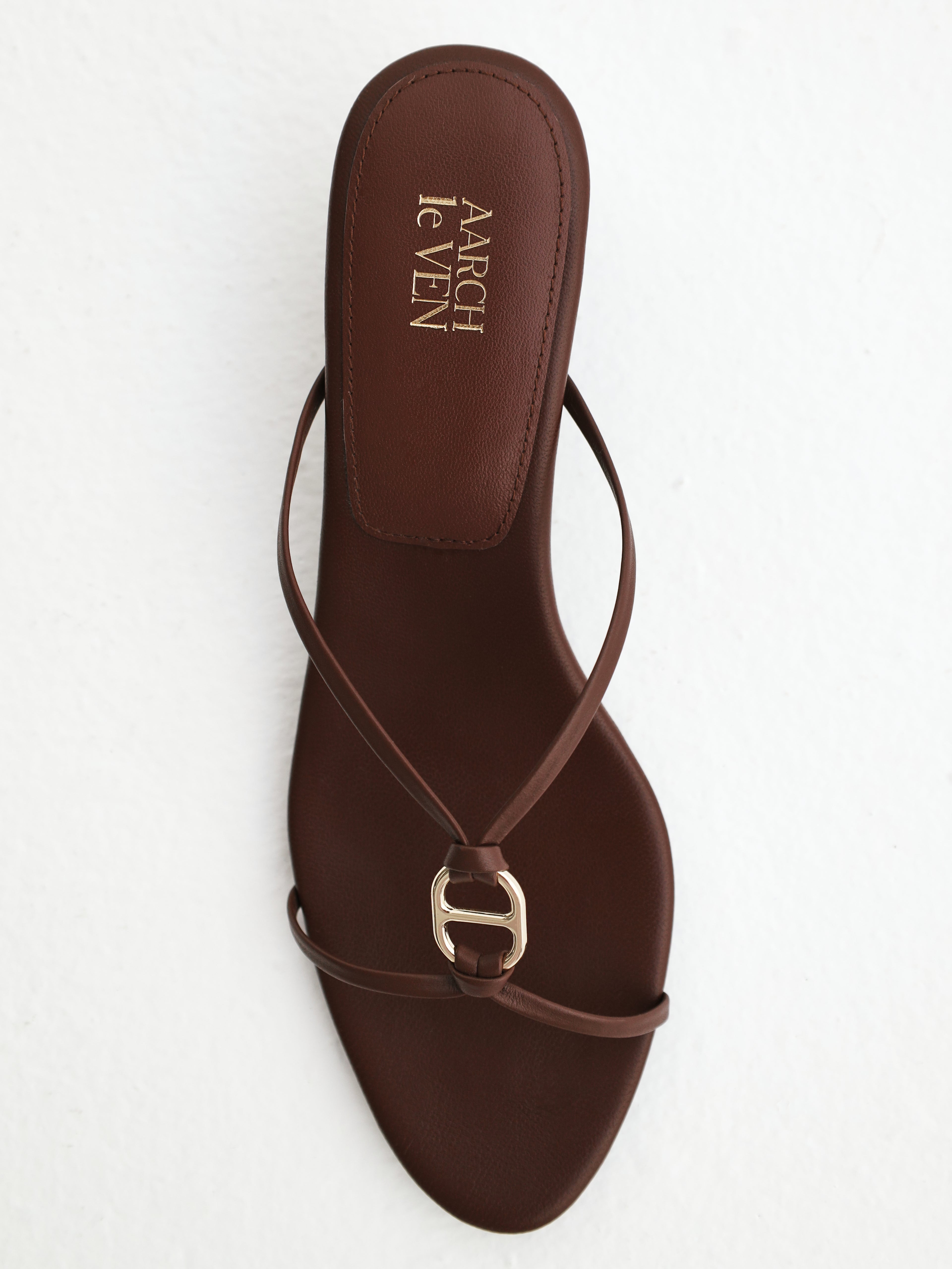 Arianna Heritage Strappy Leather Sandals | Sienna Brown