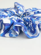 Santorini Print Oversized Scrunchie | Blue Print