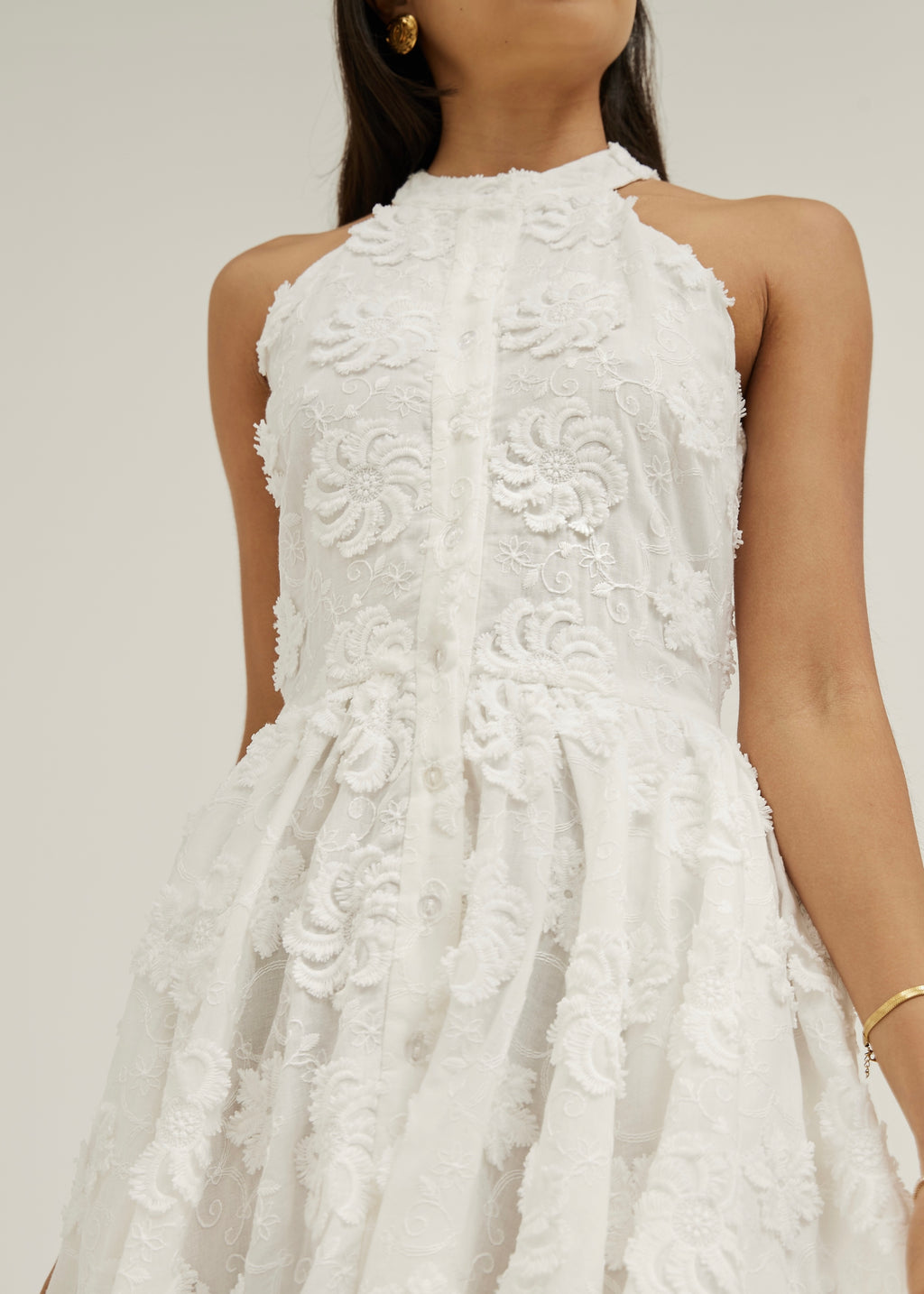 Allessia Floral Day Dress | White