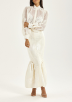 Sophia Embroidered Blouse | French Vanilla
