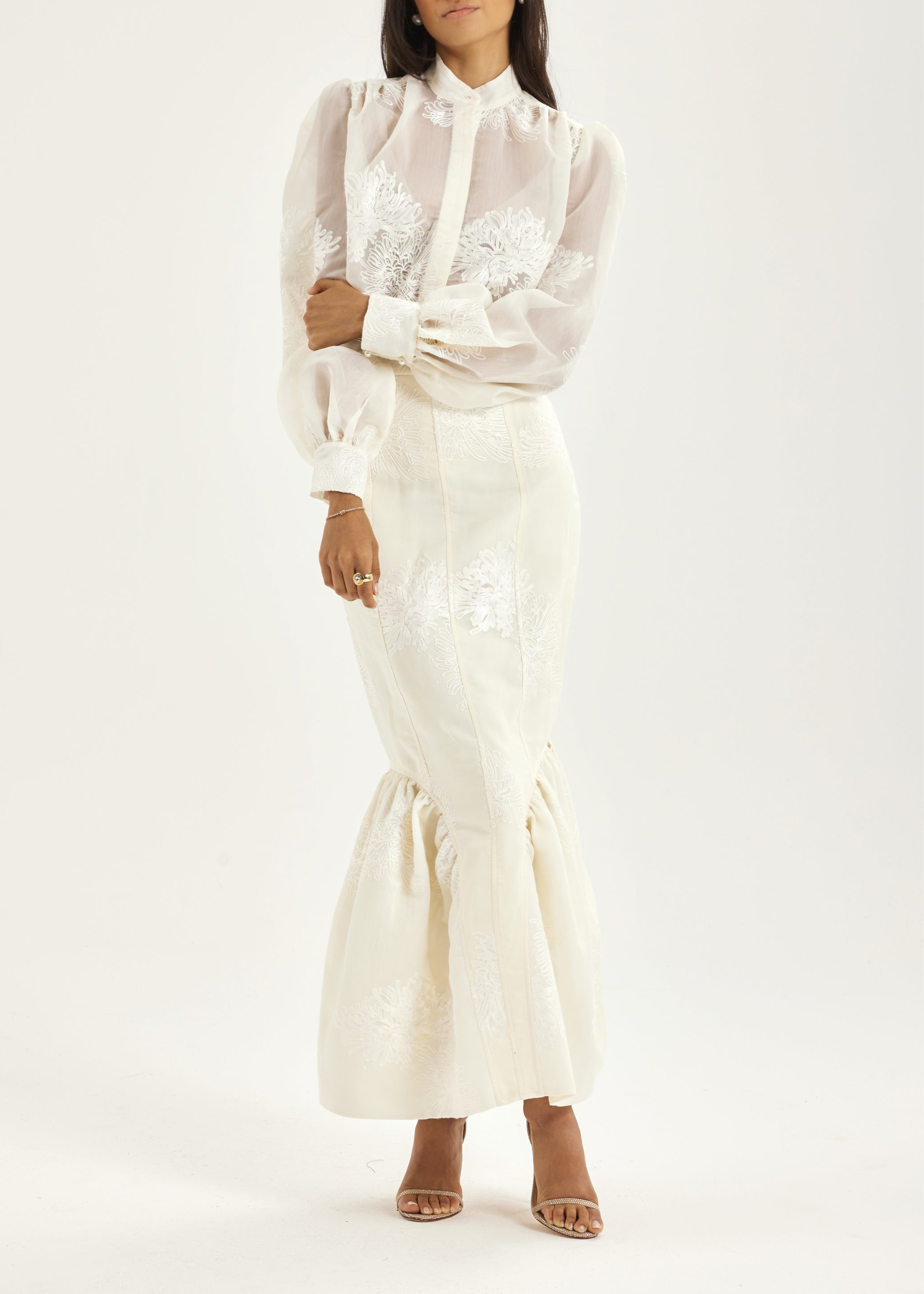 Sophia Embroidered Blouse | French Vanilla