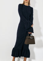 Mercier Peplum Dress | Navy