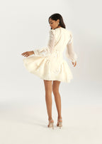 Seraphine Embroidered Elegance Dress | Vanilla