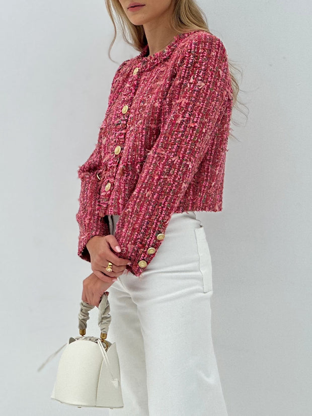 Marcele Multi Tone Tweed Jacket |Vita Grace