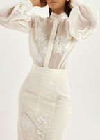 Sophia Embroidered Blouse | French Vanilla