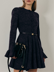 Marni Wool Blend Dress | Navy Marl