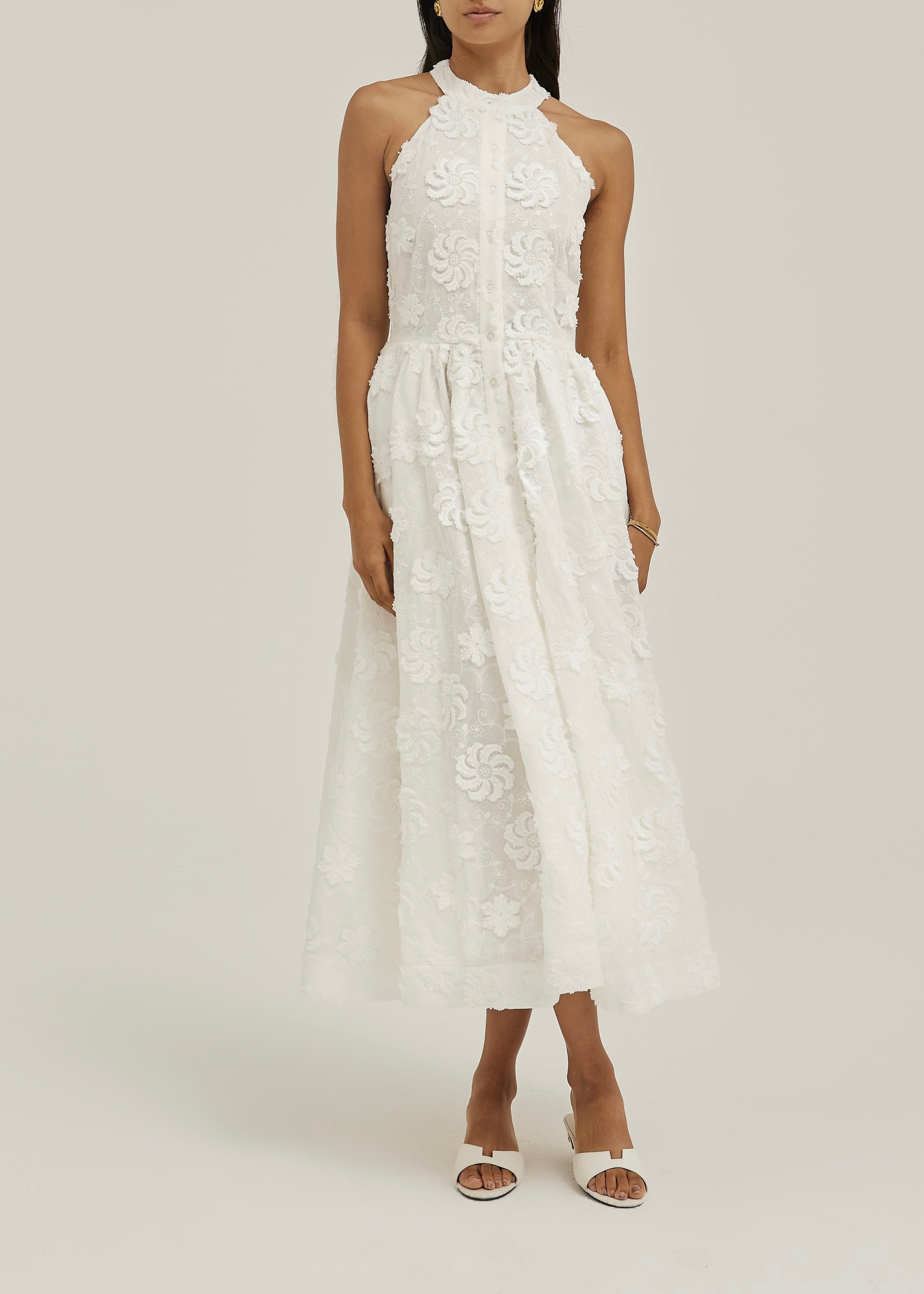Allessia Floral Day Dress | White