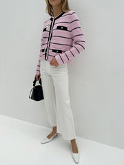 Solene Knitted Stripe Cardigan