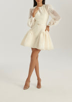 Seraphine Embroidered Elegance Dress | Vanilla