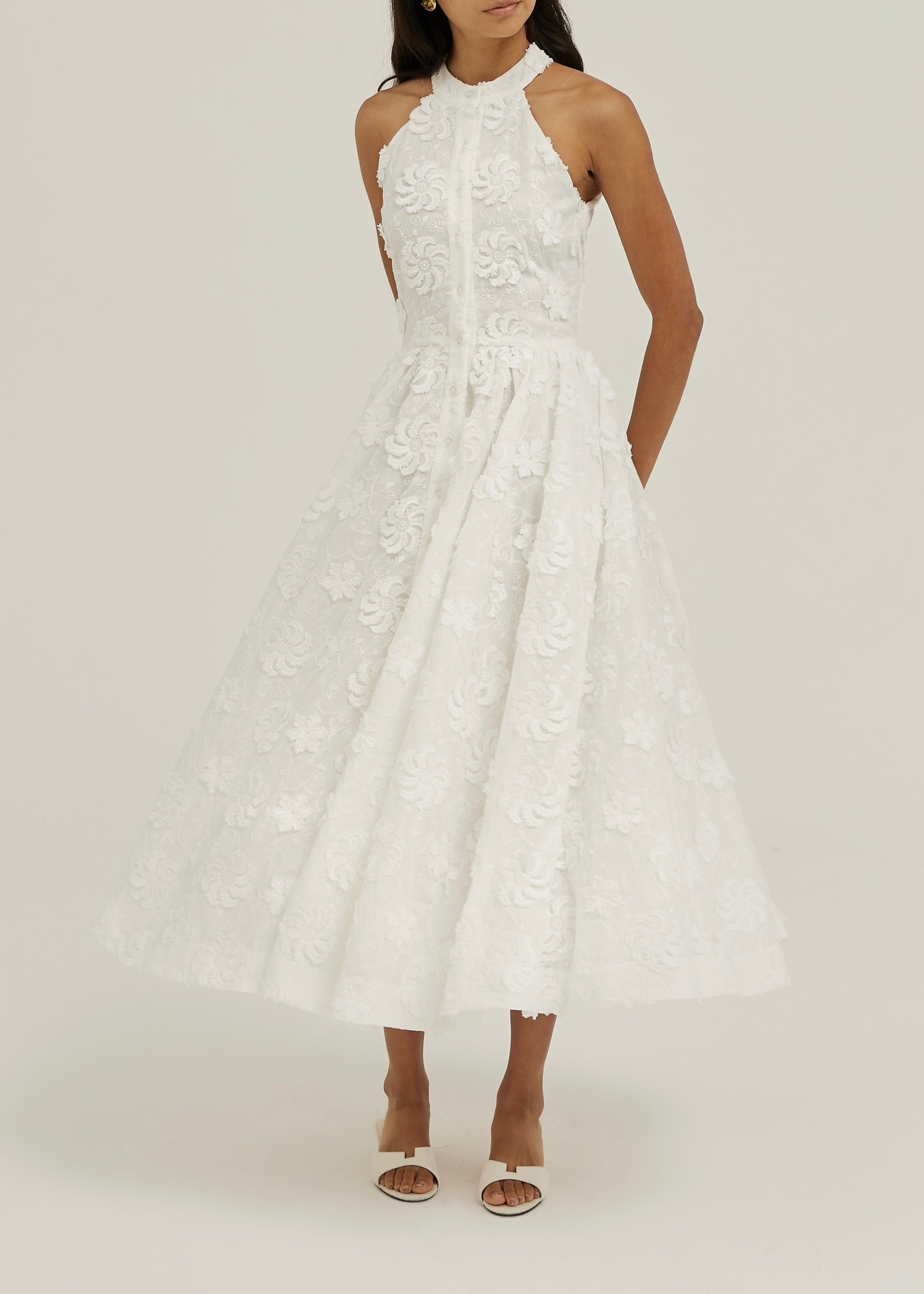 Allessia Floral Day Dress | White