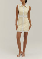 Andie Resort Sundress | Lemon/White