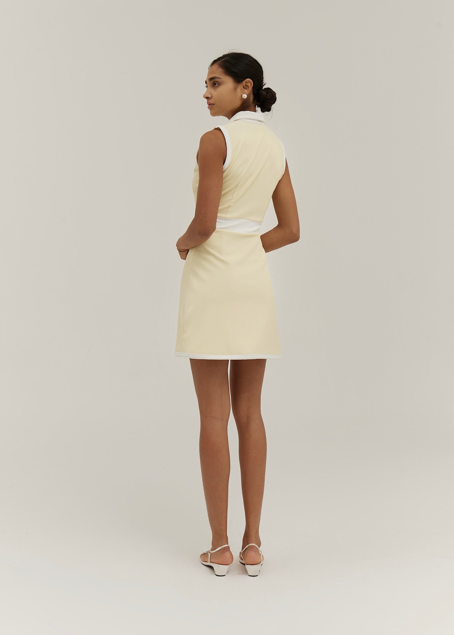 Andie Resort Sundress | Lemon/White