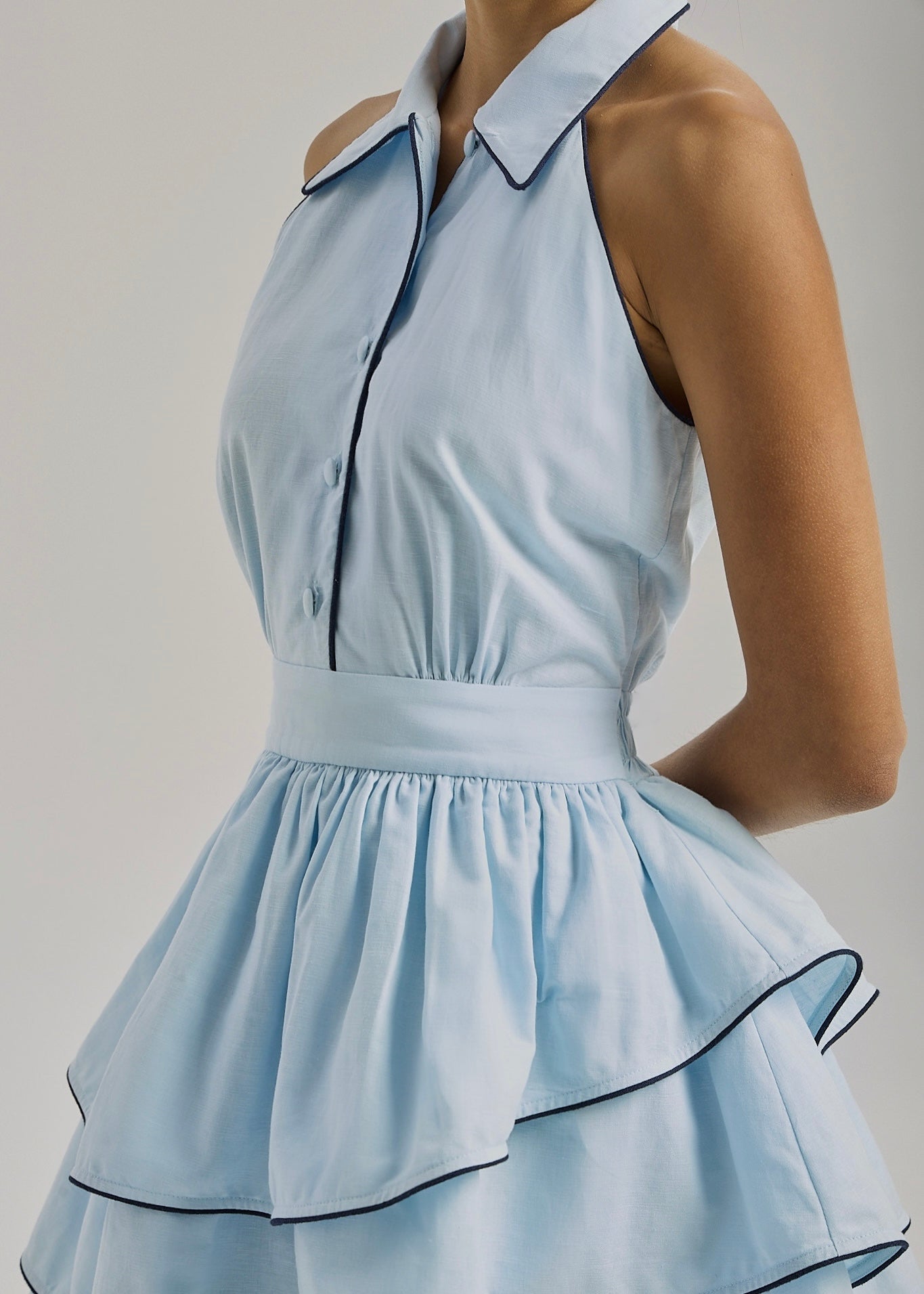 Cassella Tiered Elevate Dress | Blue/Navy