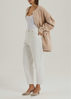 Corrine Pearl Button Cardigan Coat | Blush