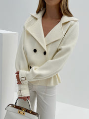 Andrea Plush Knit Drawcord Jacket | Ivory