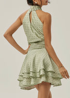Alianna Polka Elevate Dress | Pistachio