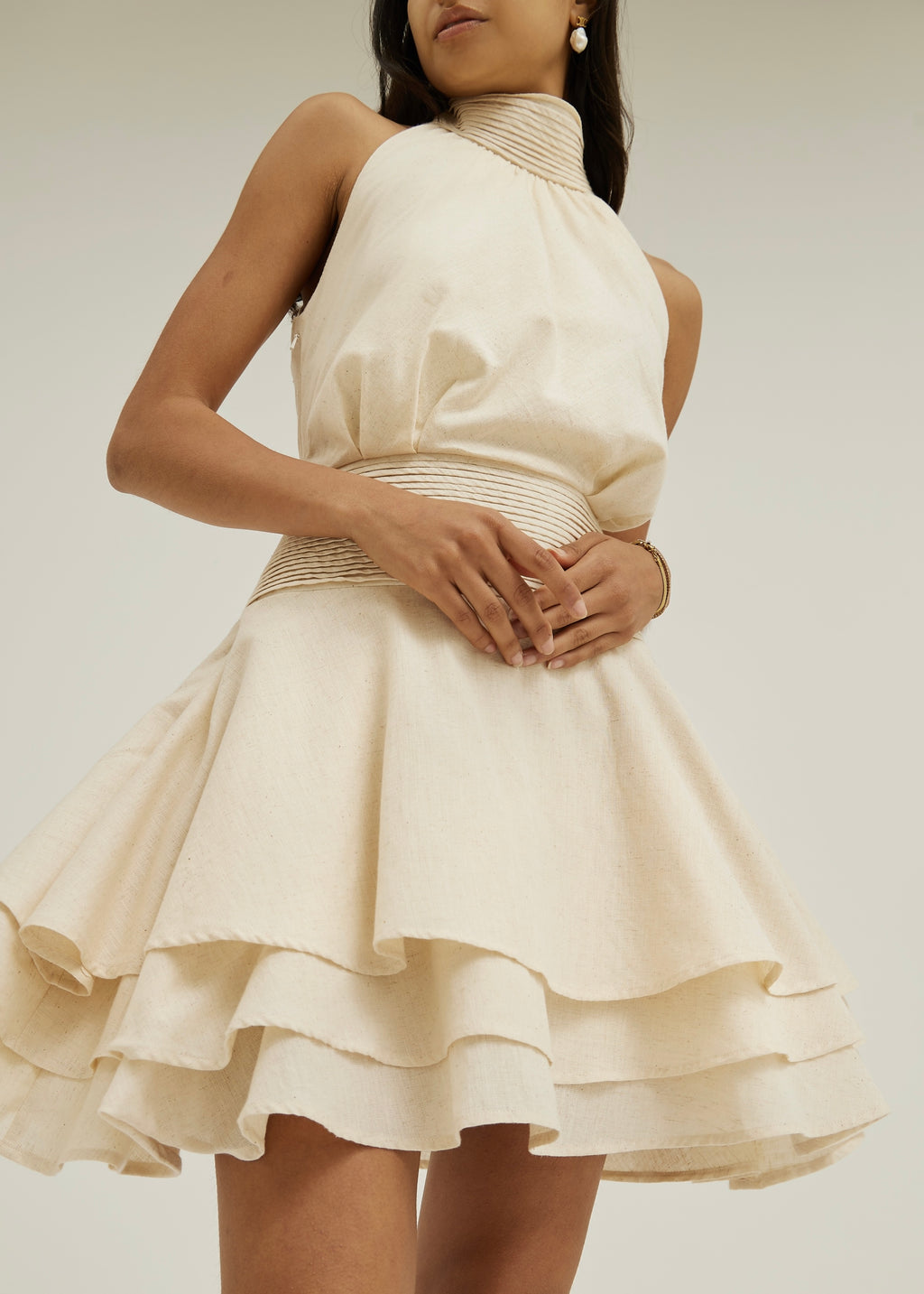 Alianna Linen Elevate Resort Dress | Sand