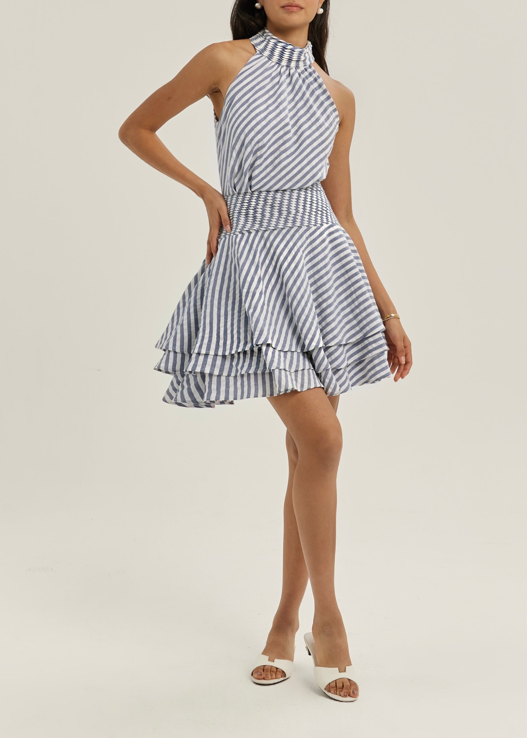 Alianna Striped Elevate Dress | Blue/White