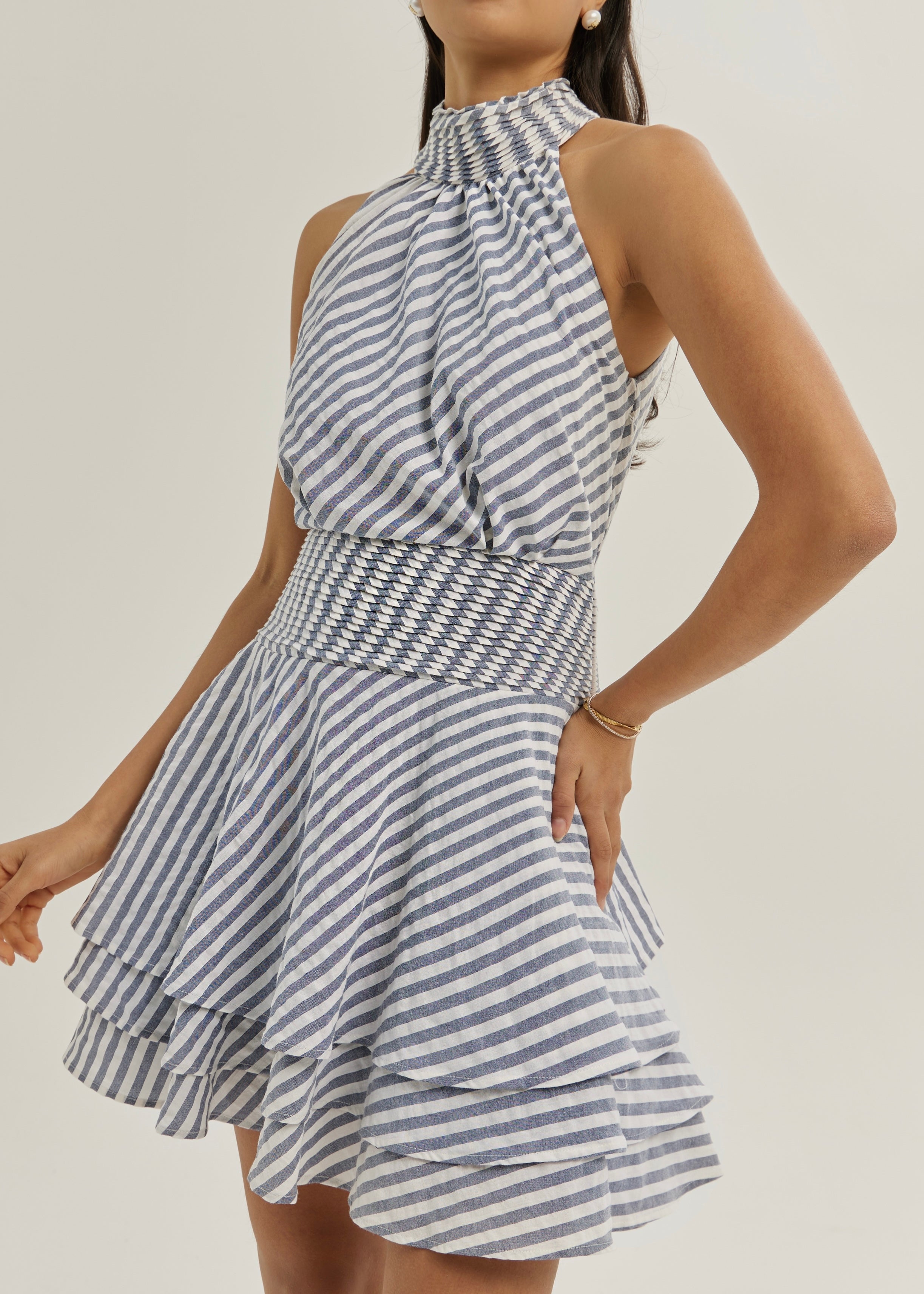 Alianna Striped Elevate Dress | Blue/White