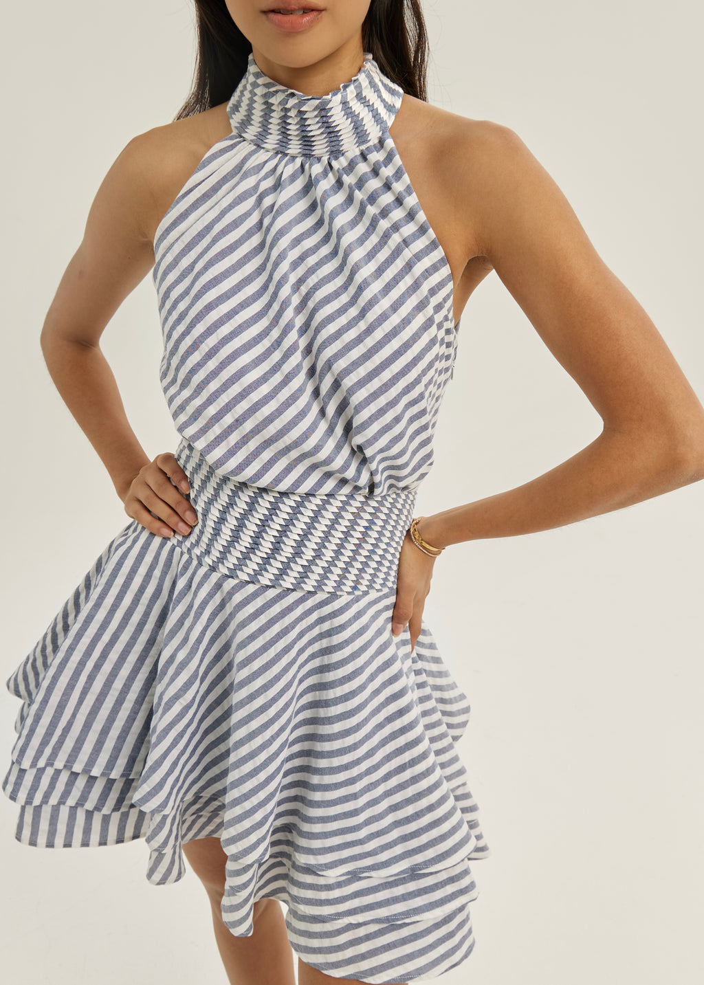 Alianna Striped Elevate Dress | Blue/White
