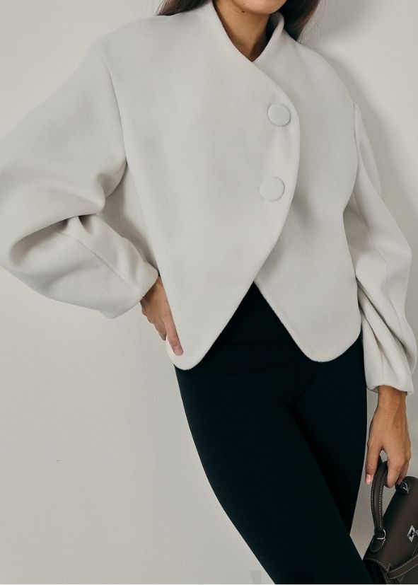 Amber Oversize Wool Jacket | Cream