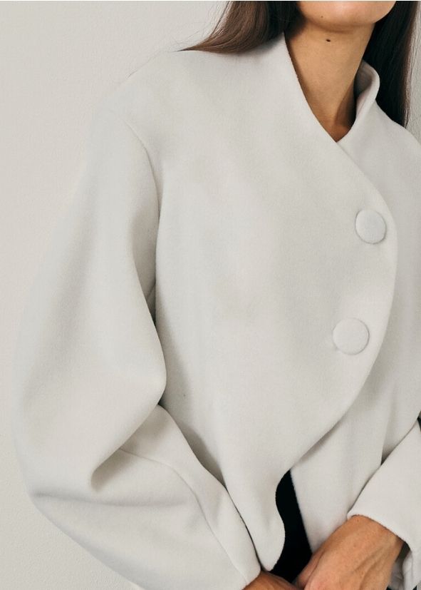 Amber Oversize Wool Jacket | Cream