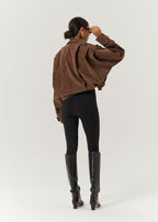 Amelia Faux Suede Jacket | Brunette Brown