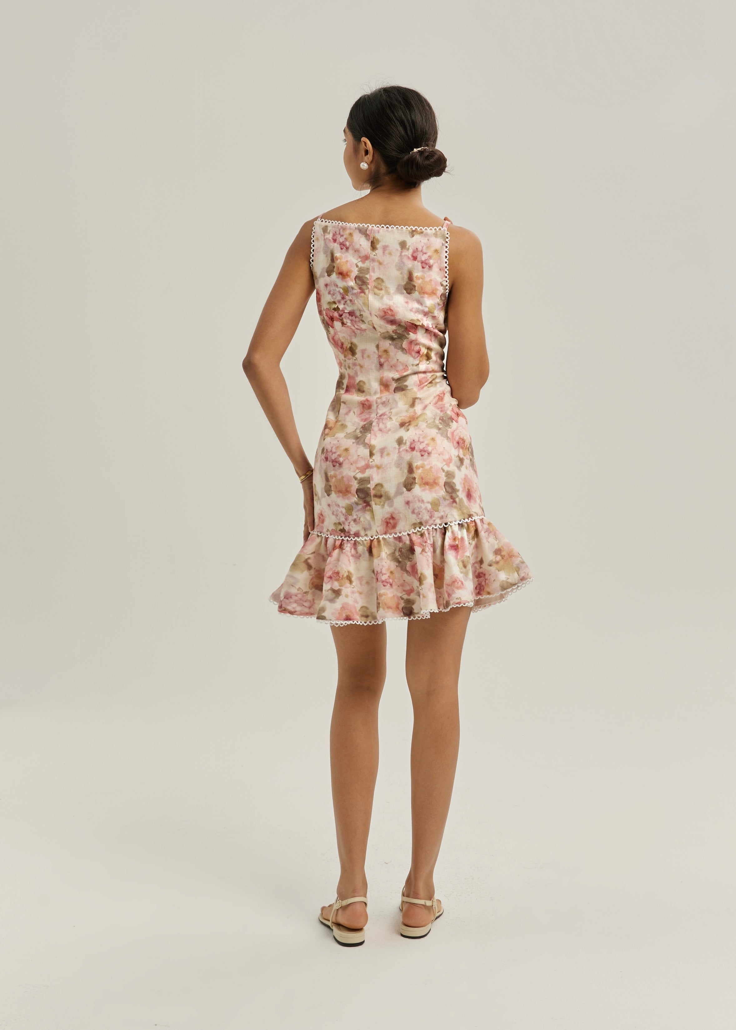 Anna Floral Button Up Dress | Pink